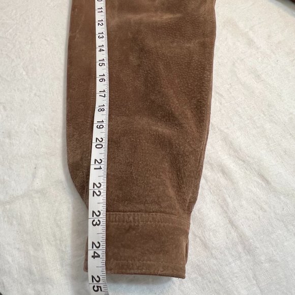 Boston Traders Men's Suede Bomber Jacket Brown Full Zipper Size L - Picture 8 of 10